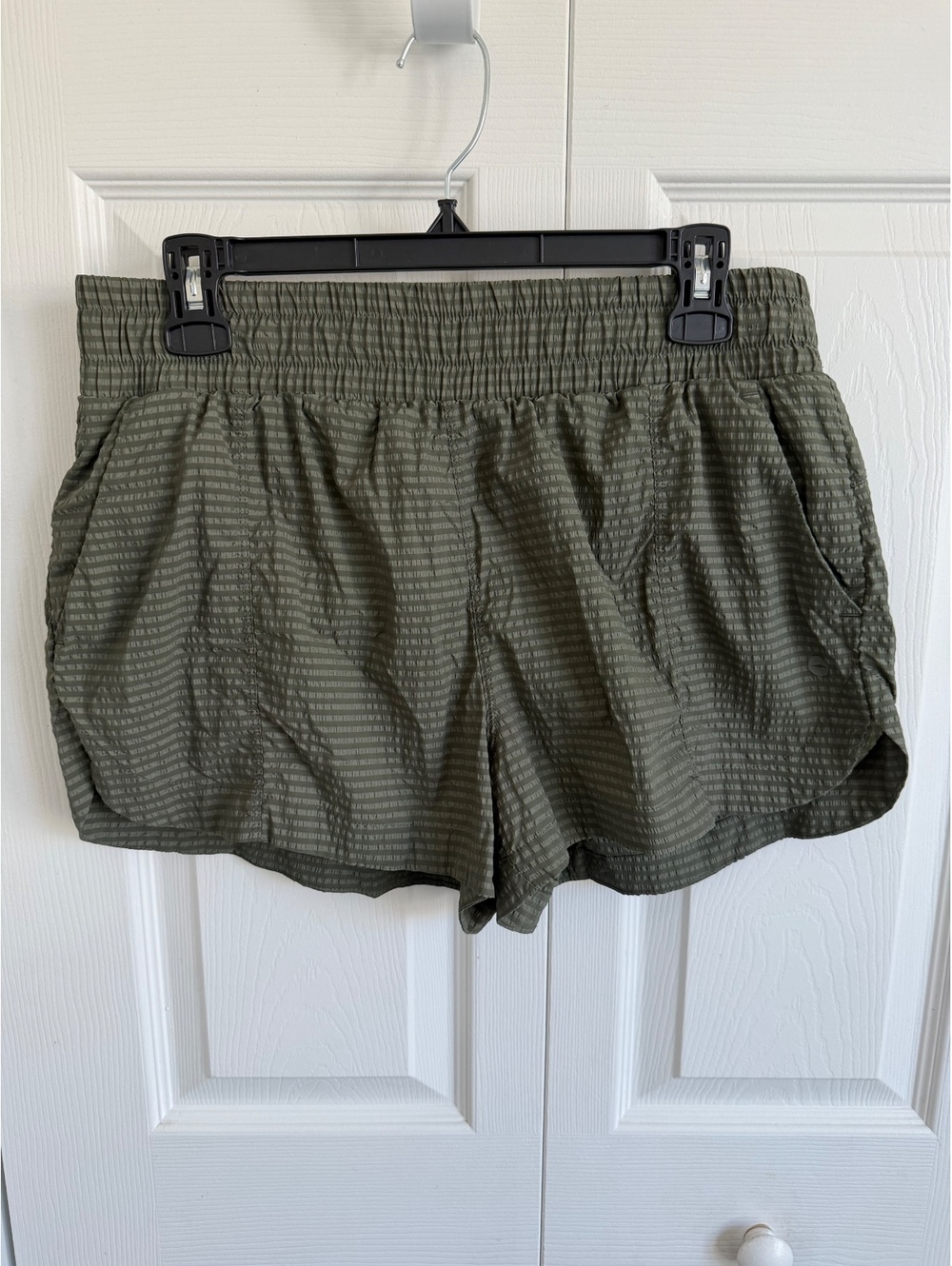 Avia Women's Olive Green Athletic Shorts Size M (8-10) with Elastic Waistband